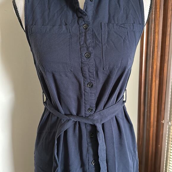 MOTF | Navy Blue Button Down Dress Size XS - Picture 3 of 11